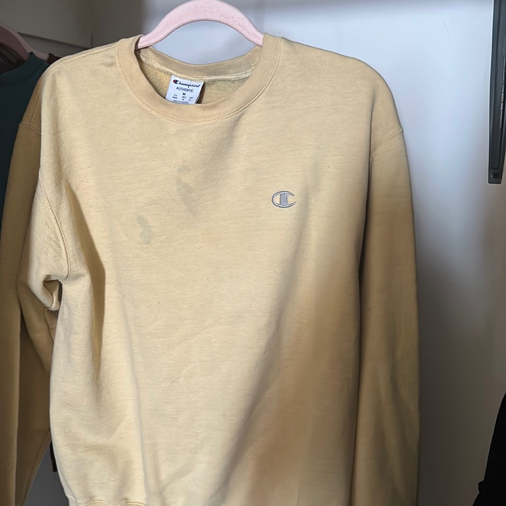 Yellow champion sweater/crew neck